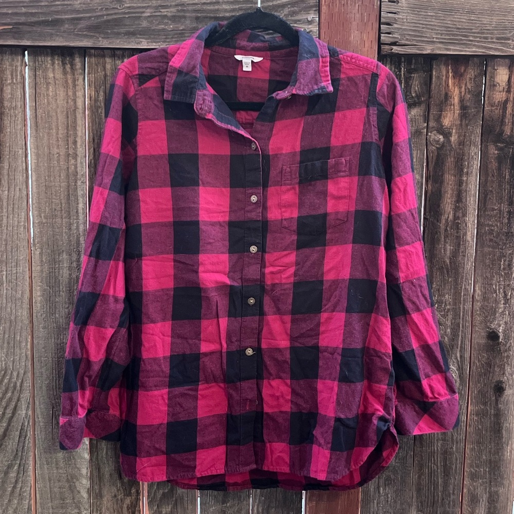 Sonoma Red and Black Plaid Flannel